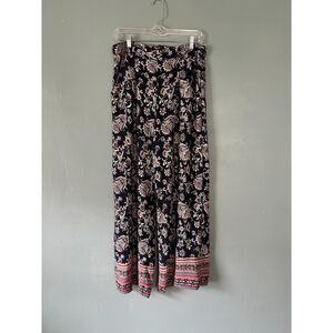 Lost & Wander wide leg lined rayon pants red, white & blue size medium